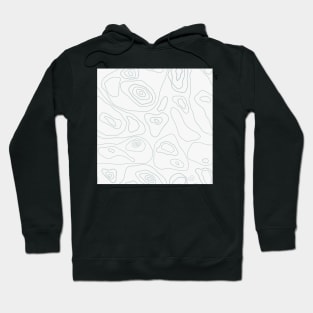 White & Blue Topography Pattern Hoodie